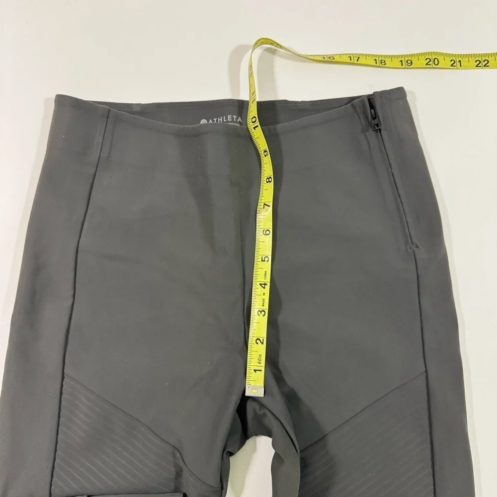 Athleta Madison Moto Legging Pants Skinny Green